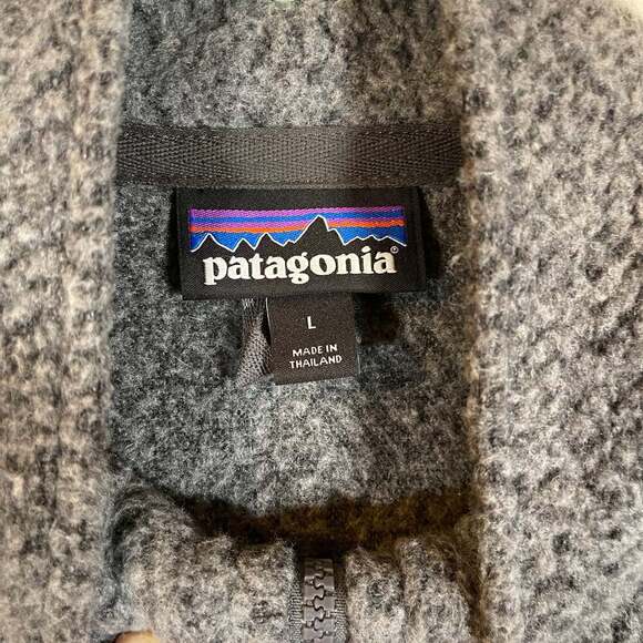 Patagonia Mens Woolyester Fleece Full Zip Jacket Forge Gray Size L - Picture 4 of 4